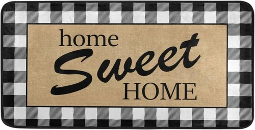 Vista 13 de Alfombras de cocina personalizadas con diseño de búfalo blanco, antideslizantes, acolchadas, antifatiga, para baño, cuarto de servicio, estar parado