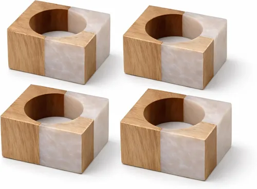 Vista 23 de Servilleteros decorativos, hebillas para decoración de mesa, bodas, Navidad, granja, fiesta, fácil de limpiar, duraderos y versátiles, juego de 12