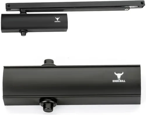 Vista 14 de Cierrapuertas de grado comercial/residencial – Cierre automático hidráulico de 3 resortes de aluminio resistente – Velocidad ajustable, montaje