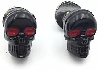 Vista 3 de SMT-Tornillos negros de diseño 3D de calavera zombi compatibles con marco de placa universal de matrícula, parabrisas, repuesto para automóvil