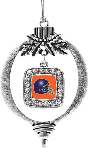 Vista 105 de Inspired Silver - Mis iniciales - Adorno con dije de letra S - Adornos navideños cuadrados de plata con joyas de circonita cúbica