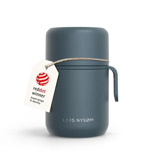 Vista 10 de LARS NYSØM Tarro de alimentos aislado al vacío de acero inoxidable, a prueba de fugas, para alimentos fríos y calientes, boca ancha, recipiente