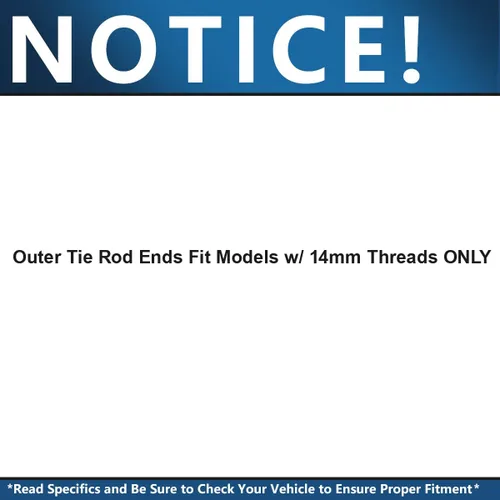 Vista 2 de Detroit Axle - 2 barras de acoplamiento exteriores delanteras para Chevy Trailblazer GMC Envoy Olds Bravada 2002 Reemplazo de extremos de barra