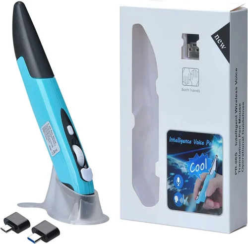 Vista 8 de lychee Ratón óptico inalámbrico de bolsillo, 2.4 GHZ USB inalámbrico óptico mini ratón de aire para PC, portátil, computadora portátil Mac (azul)