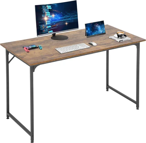 FDW Escritorio para computadora, escritorio de oficina en casa, 47 pulgadas de ancho x 19 pulgadas de profundidad, escritorio para juegos, escritura