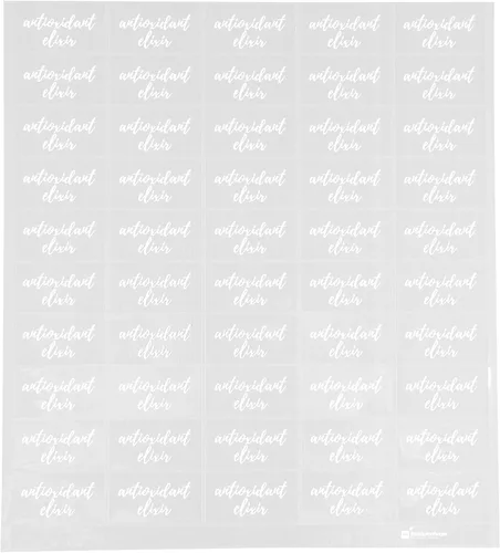 Vista 45 de Restaurantware Label Tek - Etiquetas autoadhesivas para botellas de jugo de 1.9 x 1 pulgada, 100 etiquetas autoadhesivas para botellas, resistentes