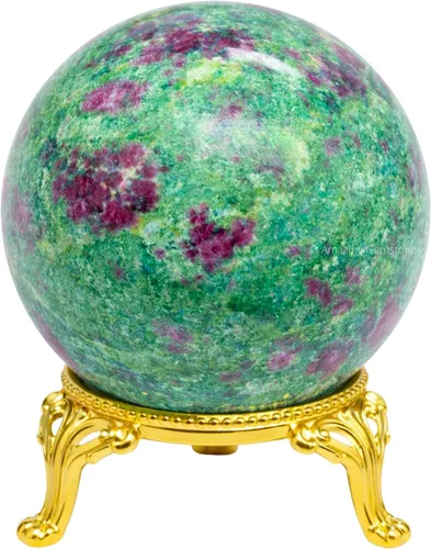 Vista 76 de Amazing Gemstone Bola de cristal de Yaxaita con soporte, bolas de meditación de esfera de cristal de 1.5 pulgadas para brujería y bolas decorativas