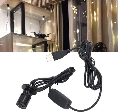 Vista 8 de Hilitand Mini foco LED de 5 V USB regulable, luces de acento con cable de 6.6 pies para pintar, plantas, joyas, escaparate, modelo de exhibición