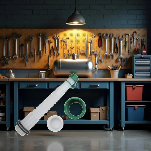 Vista 4 de Kit de boquilla y piezas de gas negro, fácil de verter, práctico, apto para la mayoría de latas de gasolina de galón, profesional, fácil de instalar