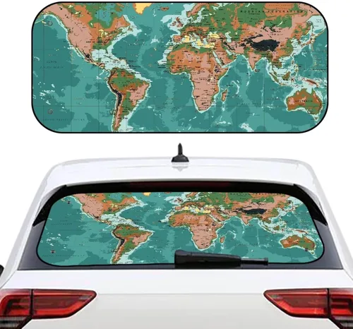 Vista 26 de Biyejit Parasol para ventana trasera de coche de vaca blanca y negra con ventosa, accesorios de automóvil con estampado de vaca, bloqueador solar