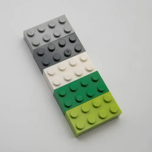 Vista 2 de Bloque de ladrillo clásico a granel, ladrillos rojos 2x4, ladrillos de construcción planos 100 piezas, compatible con piezas y piezas de Lego