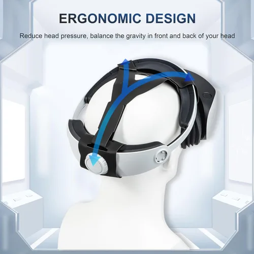 Vista 2 de Adjustable Head Strap for Playstation VR2, Double-Sided PU Soft PSVR2 Strap, Enhanced Comfort for VR2 Headset, Lightweight Reduce Head Pressure