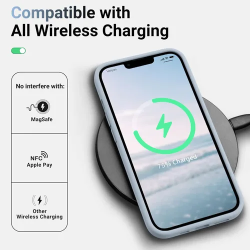 Vista 7 de AOTESIER - Funda para celular, compatible con iPhone 12 y iPhone 12 Pro de 6.1 pulgadas (2020), ultradelgada, goma de silicona líquida suave