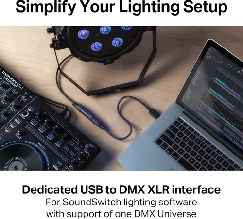 Vista 5 de Numark Mixstream Pro+ Controlador DJ e interfaz DMX para música en vivo, sets de DJ, eventos, producción musical
