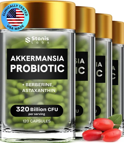 Vista 10 de Akkermansia Muciniphila Probiotics 320 mil millones de UFC, probióticos y prebióticos Akkermansia Probióticos para la salud intestinal Cápsulas