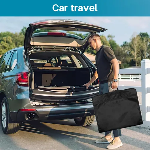 Vista 4 de KIMBORA Bolsa para ropa de 43" para viajes, bolsas para trajes con fuelle para hombres con asa, bolsas para ropa para colgar almacenamiento de ropa