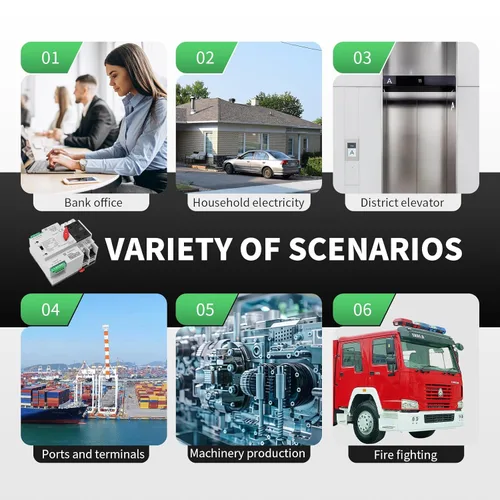 Vista 8 de Interruptor de transferencia automática/manual de 63amp AC110V 2P 50/60Hz, interruptor mini ATS de 2 polos 63A de doble potencia solar