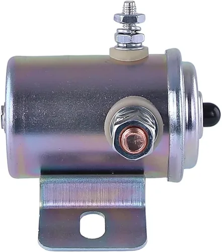 Vista 4 de RAREELECTRICAL Nuevo interruptor solenoide compatible con interruptor de repuesto universal de 3 postes Prestolite Base de montaje curvada de metal