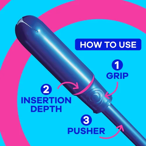 Vista 12 de Tampax Kit de iniciación multipaquete, con trenza LeakGuard, absorción regular/super, prueba fácil de primer tampón, sin perfume, 12