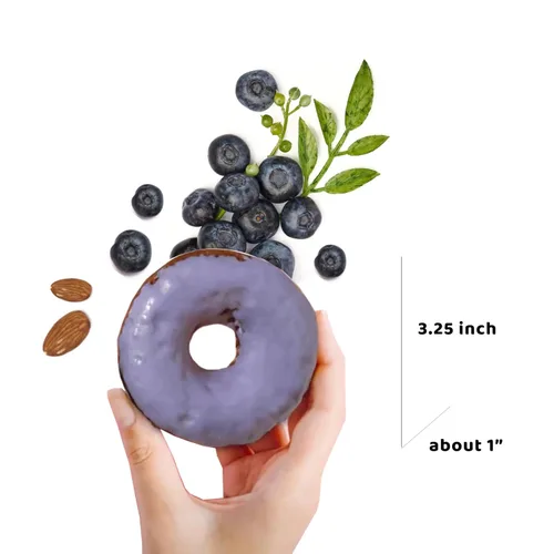Vista 4 de PLANET BAKE Donas veganas – Sin gluten, sin azúcar, donas sin soya – Donas húmedas y deliciosas envueltas individualmente para aperitivos saludables