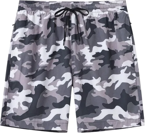 Vista 7 de Tyhengta - Trajes de baño para hombres de secado rápido, bolsillos con cremallera y forro de malla para playa