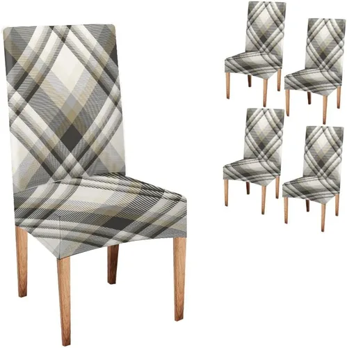 Vista 60 de CAPSCEOLL - Juego de 2 fundas para sillas elásticas, extraíbles y lavables, fundas para sillas Parson para sala de estar, comedor, cocina
