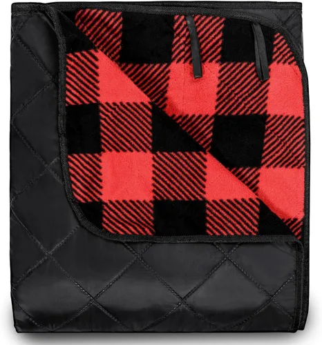 Vista 15 de REDCAMP Manta grande impermeable para estadio para deportes al aire libre, suave y cálida, manta de campamento de forro polar resistente al viento