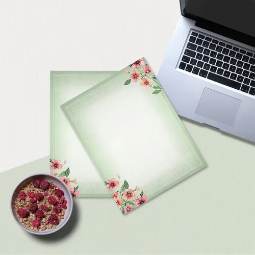 Vista 5 de Papel de escritura de papelería, juego de 100 notas florales para invitación de bricolaje, invitaciones perfectas para despedida de soltera