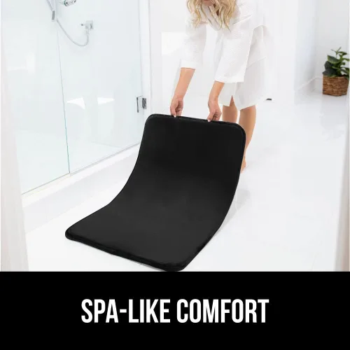 Vista 8 de GORILLA GRIP Tapete de Baño de Espuma Viscoelástica, Tapetes de Baño de Terciopelo Suave y Absorbente, Puntos Duraderos en la Parte Inferior