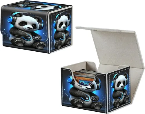 Vista 32 de MTG Commander - Caja de cartas intercambiables, más de 100 tarjetas con funda con funda de piel sintética, caja de almacenamiento de tarjetas