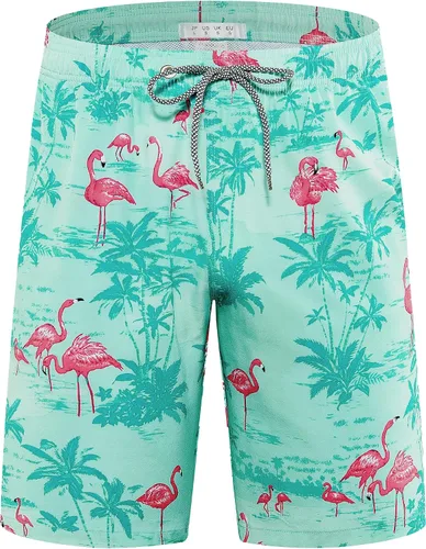 Vista 18 de APTRO Traje de baño para hombre, traje de baño de secado rápido de 9 pulgadas, trajes de baño de playa grandes y altos Bandera K38 rojo