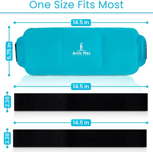 Vista 4 de Arctic Flex - Bolsa de hielo de gel reutilizable para frío y caliente con correa, terapia Lesiones, dolor, hombro, rodilla, espalda, codo y pie