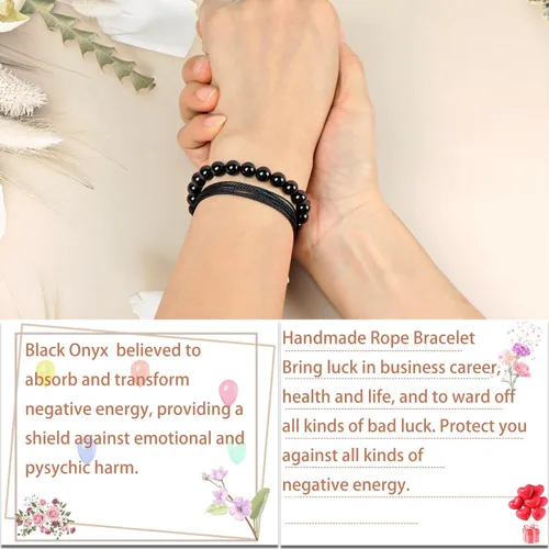 Vista 115 de LPBeads Pulsera de piedra natural hecha a mano de tamaño ajustable