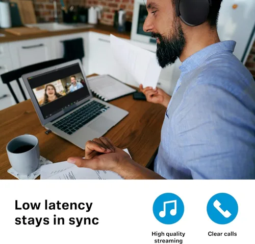 Vista 6 de Sennheiser ACCENTUM - Audífonos inalámbricos Bluetooth – Batería de 50 horas, audio, cancelación de ruido híbrida (ANC), comodidad durante todo