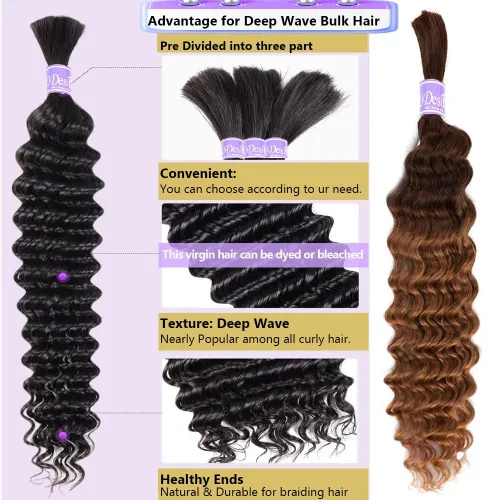 Vista 55 de Extensiones individuales de cabello humano rizado virgen brasileño Jerry rizado ondulado, un paquete de extensiones de cabello sin procesar grado