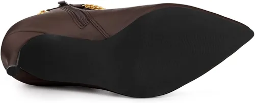 Vista 6 de Allegra K Botines de tacón de aguja puntiagudo para mujer, M