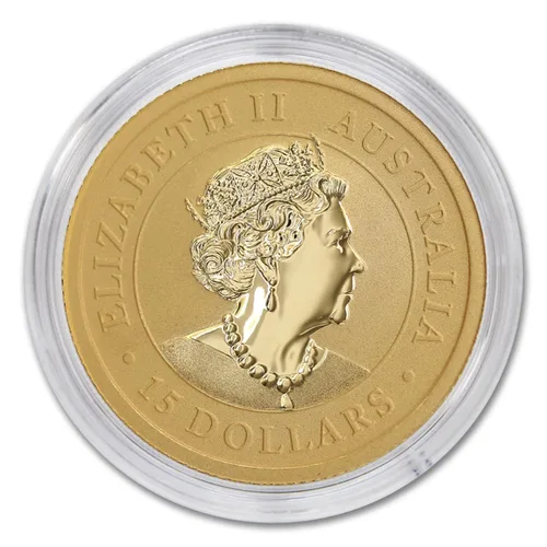 Vista 3 de 2022 P 110 oz Australian Gold Kangaroo Coin Brilliant Uncirculated (in Capsule) with Certificate of Authenticity $15 Seller BU