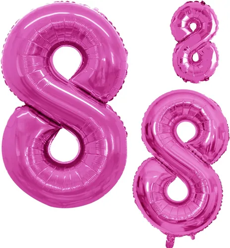 Vista 26 de GOER Globos con el número 80 para decoraciones de fiesta de cumpleaños número 80, globos de helio de aluminio jumbo de 42 pulgadas para 80 Oro rosa