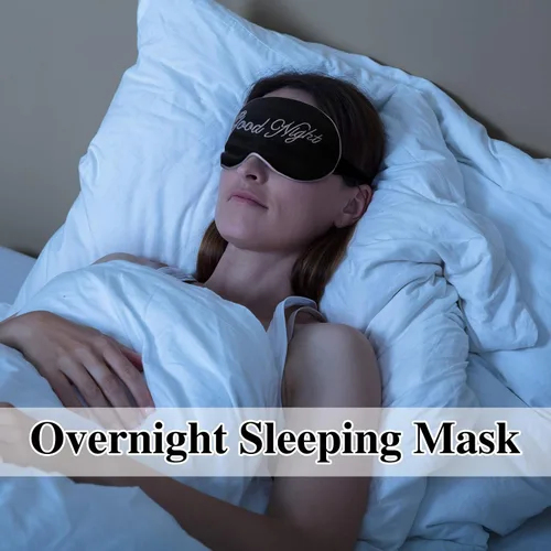 Vista 7 de 6 máscaras de seda para dormir para los ojos, máscara suave con los ojos vendados, máscara de satén para dormir, correa ajustable, blindaje