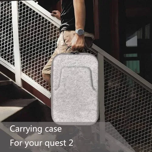 Vista 3 de Zaracle Funda de viaje rígida de almacenamiento, bolsa protectora para Oculus Quest 2 y Oculus Quest auriculares todo en uno para juegos de realidad