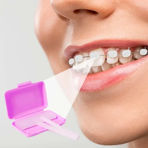 Vista 6 de KISEER Paquete de 12 cera dental de ortodoncia colorida para usuarios de aparatos ortopédicos