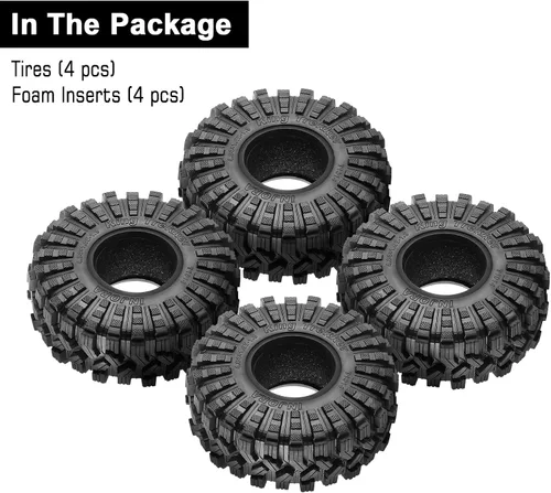 Vista 6 de INJORA King Trekker 1.9" S5 Neumáticos Todo Terreno para 1/10 RC Crawler Mejora (118 * 42mm)