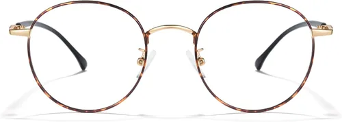 Vista 25 de Cyxus Gafas Redondas con Bloqueo de Luz Azul para Hombres y Mujeres, Marco de Alambre, Ultraligeras, Cómodas, para Oficina, Computadora