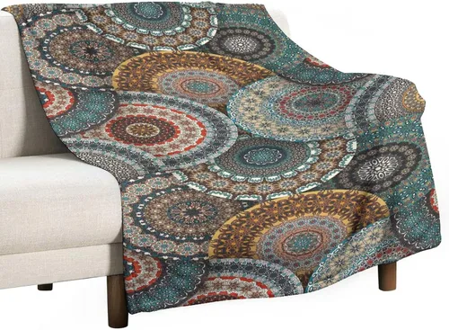 Vista 51 de Manta de cola de pez de sirena rosa con estampado de fondo de sirena para niña, 30 x 40 pulgadas