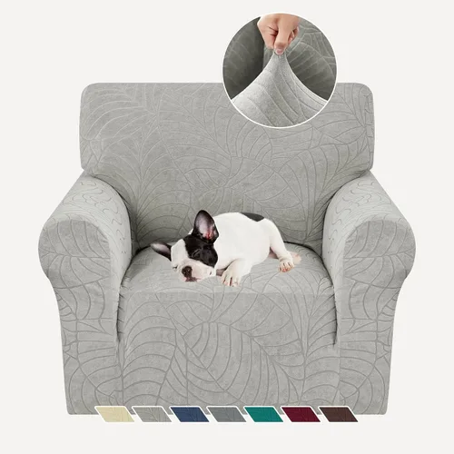 Vista 19 de YEMYHOM - Funda para sofá con diseño de jacquard, funda de gran elasticidad para sala de estar, funda de sillón a prueba de perros y gatos
