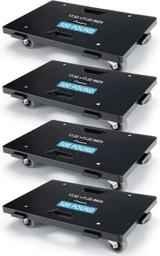 Vista 9 de Nellyke Dolly para muebles, paquete de 2 ruedas grandes y planas, 4 ruedas, resistente, capacidad de 880 libras con cuerda de 120 pulgadas, ruedas