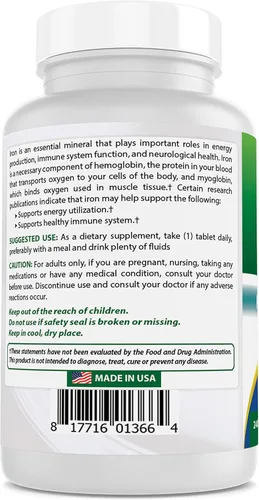 Vista 3 de Hierro 65 mg y vitamina B12 6000 mcg