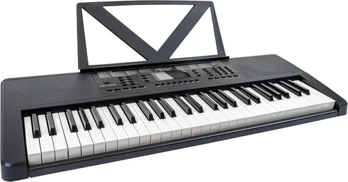 Vista 3 de Vault Teclado electrónico KT-54 Keytone de 54 teclas - Paquete negro con calcomanías para teclado, DVD instructivo Austin Bazaar y paño de pulido