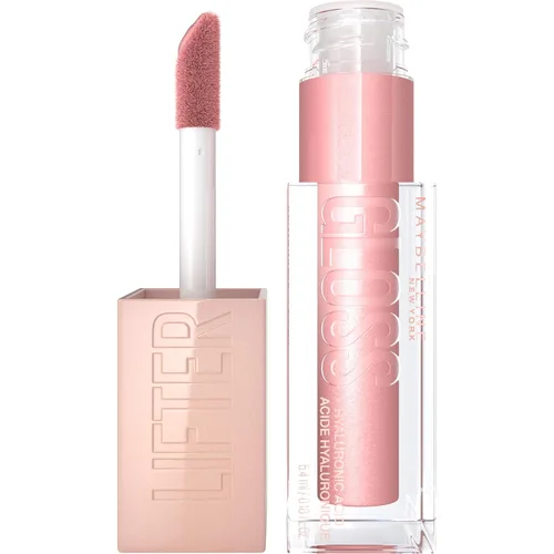 Vista 19 de Maybelline Lifter Gloss, Brillo de Labios Hidratante con Ácido Hialurónico, Alto Brillo para Labios Más Llenos, Perla, Perla Plateada Transparente