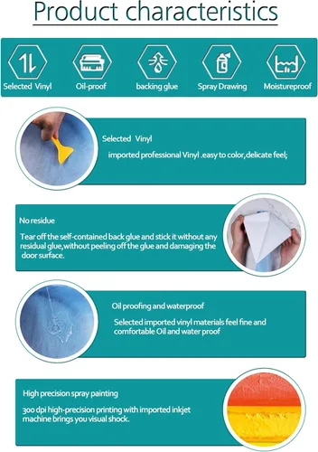 Vista 6 de FLFK Calcomanías para Escaleras - Pegatinas Calcomanías para Escaleras Despegar y Pegar, Arte Arcoíris Pintura al Óleo Calcomanías